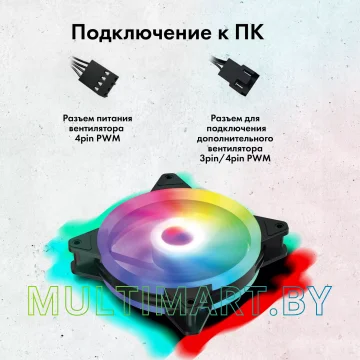 Вентилятор для корпуса GMNG GG-CF120FRGB2-PWMBK картинка 4